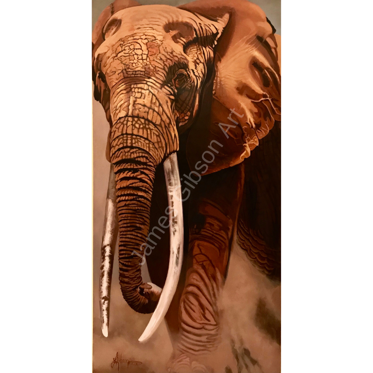 African Elephant Painting SOLD