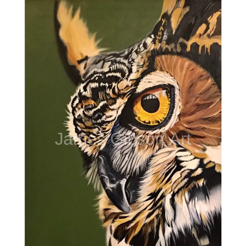 Great Horned Owl Painting or Prints